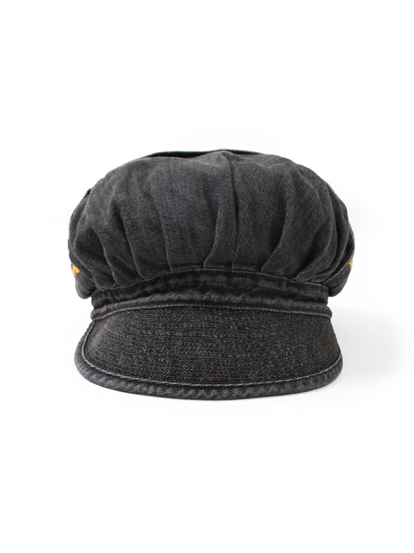 Kapital 11.5oz Black Denim Casquette (DENIM REPAIRpt) Hat
