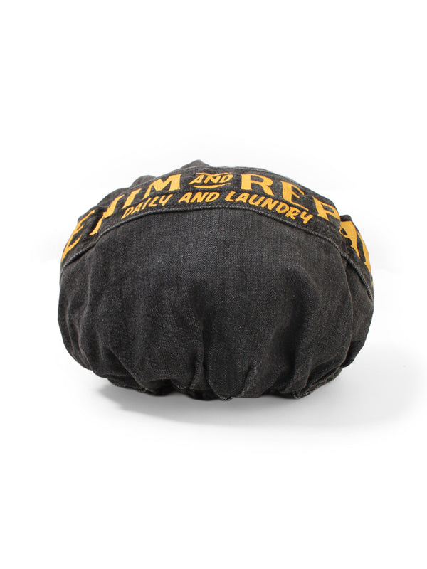 Kapital 11.5oz Black Denim Casquette (DENIM REPAIRpt) Hat