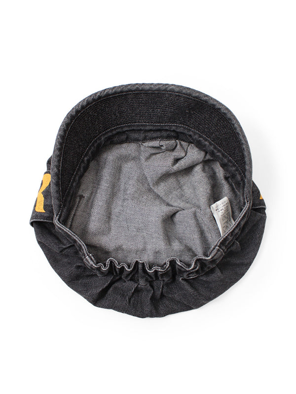 Kapital 11.5oz Black Denim Casquette (DENIM REPAIRpt) Hat