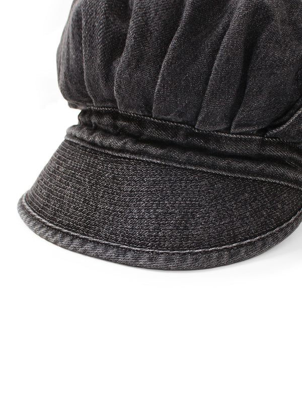 Kapital 11.5oz Black Denim Casquette (DENIM REPAIRpt) Hat