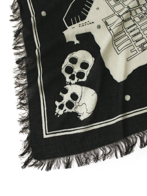 Kapital Rayon Fringe Square Stole (KAYO HUESO) Scarves