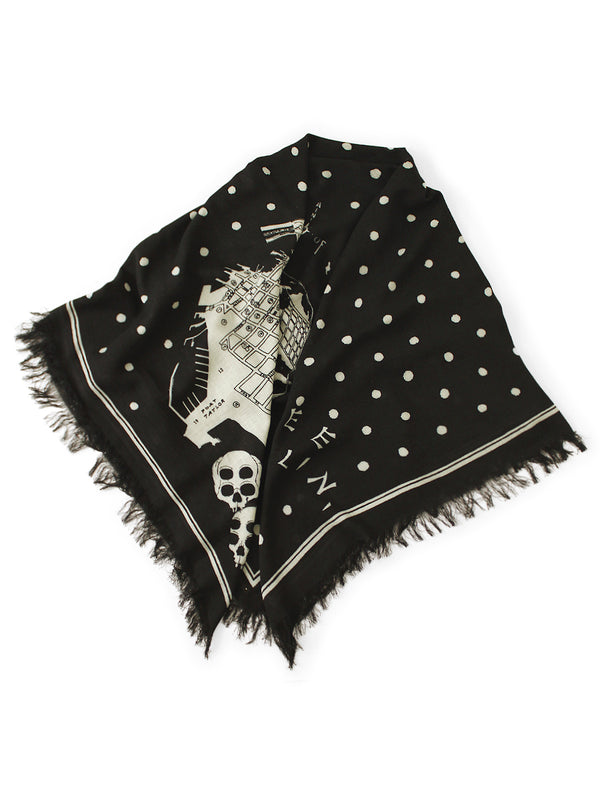 Kapital Rayon Fringe Square Stole (KAYO HUESO) Scarves