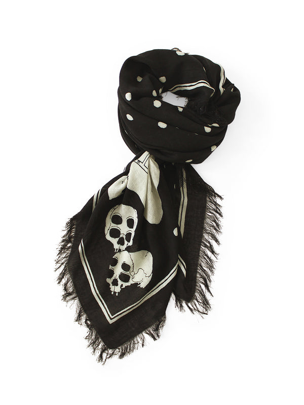 Kapital Rayon Fringe Square Stole (KAYO HUESO) Scarves