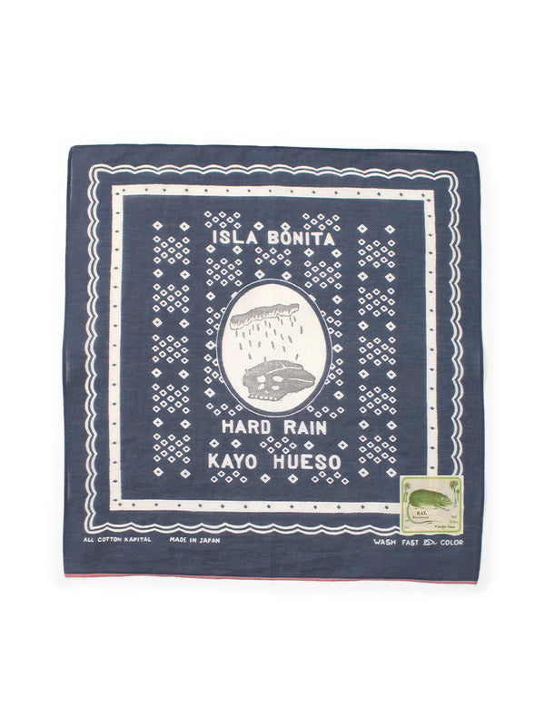 Kapital fastcolor Selvedge Bandana (Polka Dot Hard Rain) 15x15