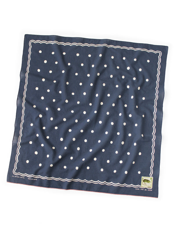 Kapital fastcolor selvedge bandana (polka dot) 30x30