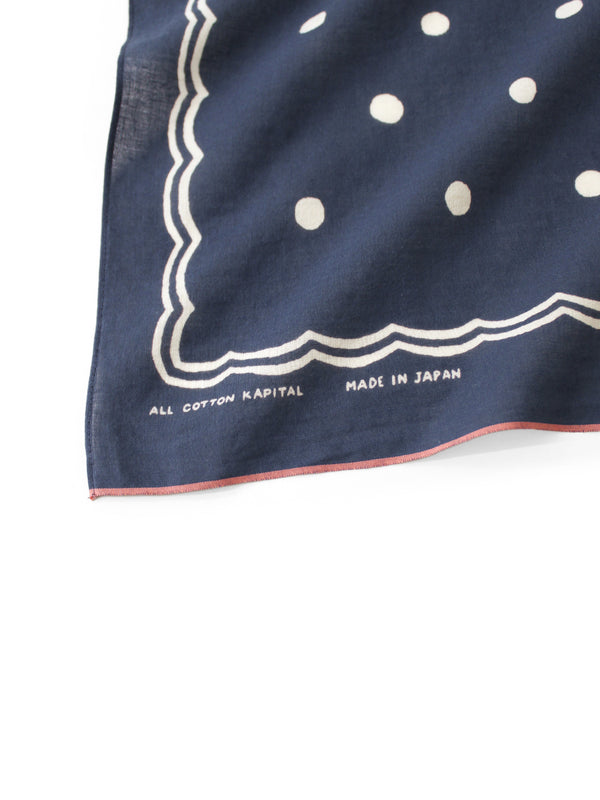 Kapital fastcolor selvedge bandana (polka dot) 30x30