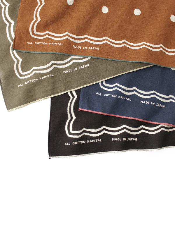 Kapital fastcolor selvedge bandana (polka dot) 30x30