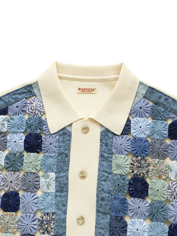 Kapital Knit x Yo-Yo Quilt Polo Shirt