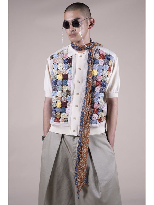 Kapital Knit x Yo-Yo Quilt Polo Shirt