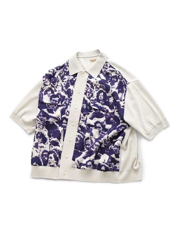 Kapital Knit x Rayon Polo Shirt (Festival Print)