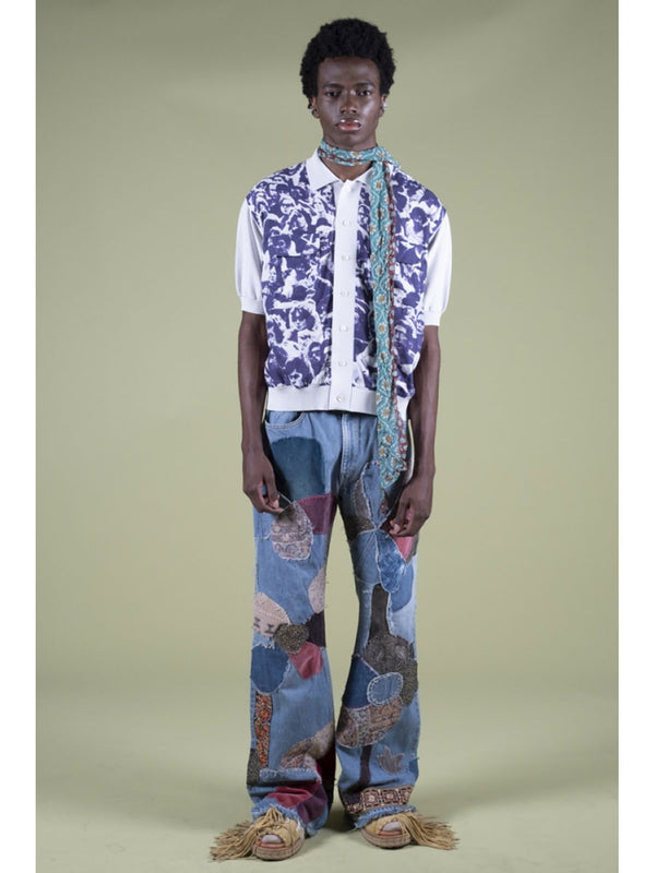Kapital Knit x Rayon Polo Shirt (Festival Print)