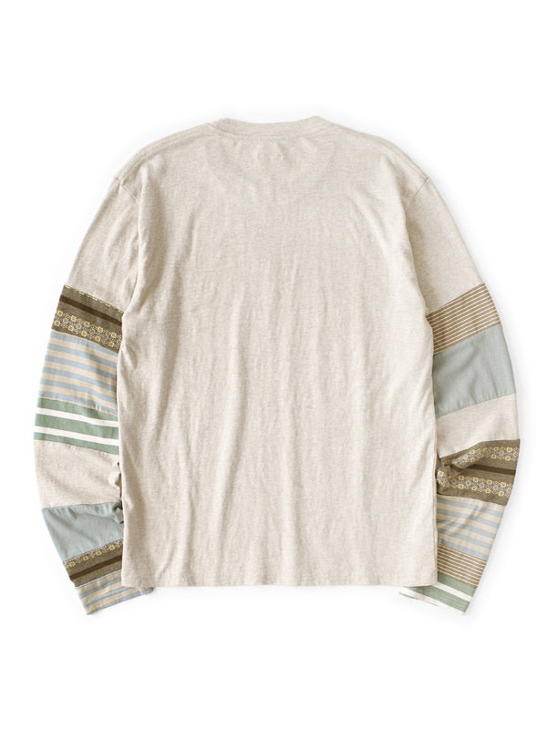 Kapital TOP Jersey Hippie Long-Sleeve T-Shirt (Border Patchwork)
