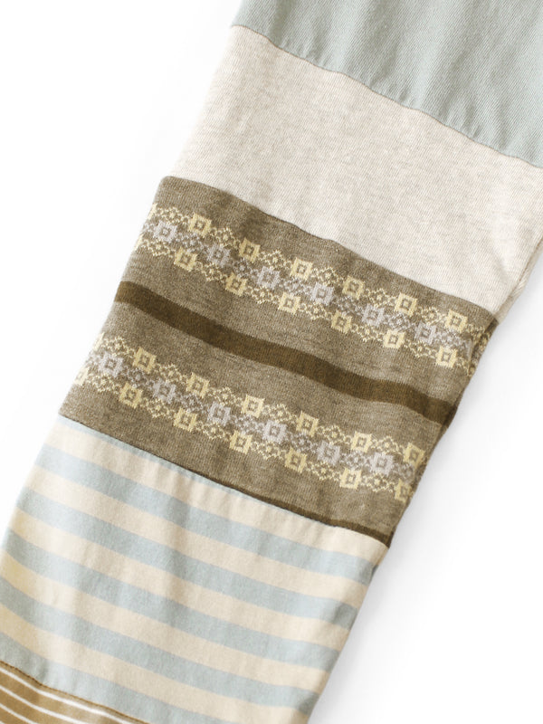 Kapital TOP Jersey Hippie Long-Sleeve T-Shirt (Border Patchwork)