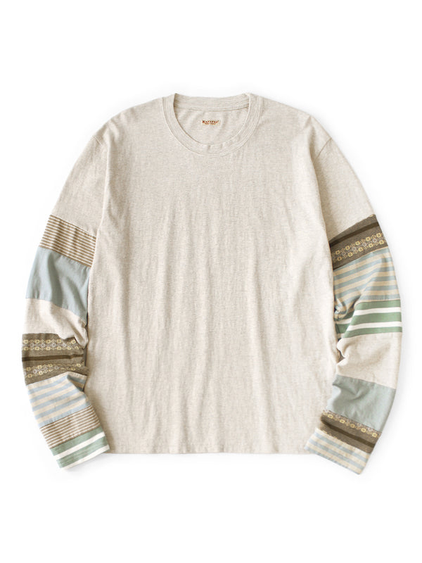 Kapital TOP Jersey Hippie Long-Sleeve T-Shirt (Border Patchwork)