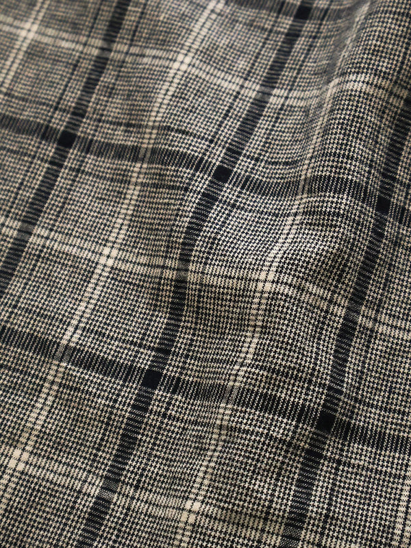 Kapital Cotton Linen Glen Check Sarouel Easy Pants