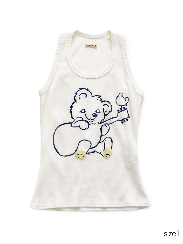 Kapital 60/2 Bear Voice Tank Top (Little Bear; Harmony print) Tee