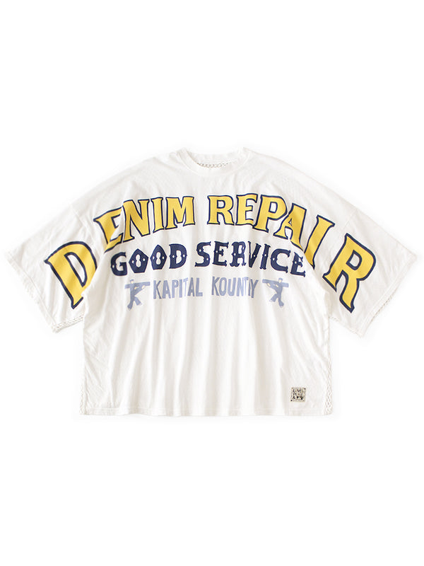 Kapital 20/- Tenjiku Katabira HUGE-T (DENIM REPAIRpt) Tee