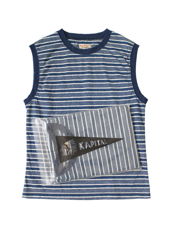Kapital IDG Border Jersey Sleeveless Tee