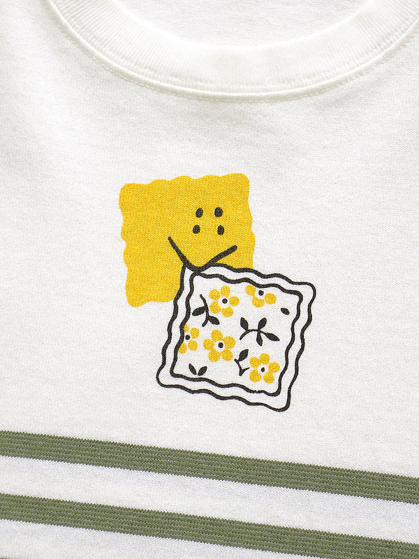 Kapital Panel Border Jersey BOX-T (PECKISH RAINBOWY print) Tee