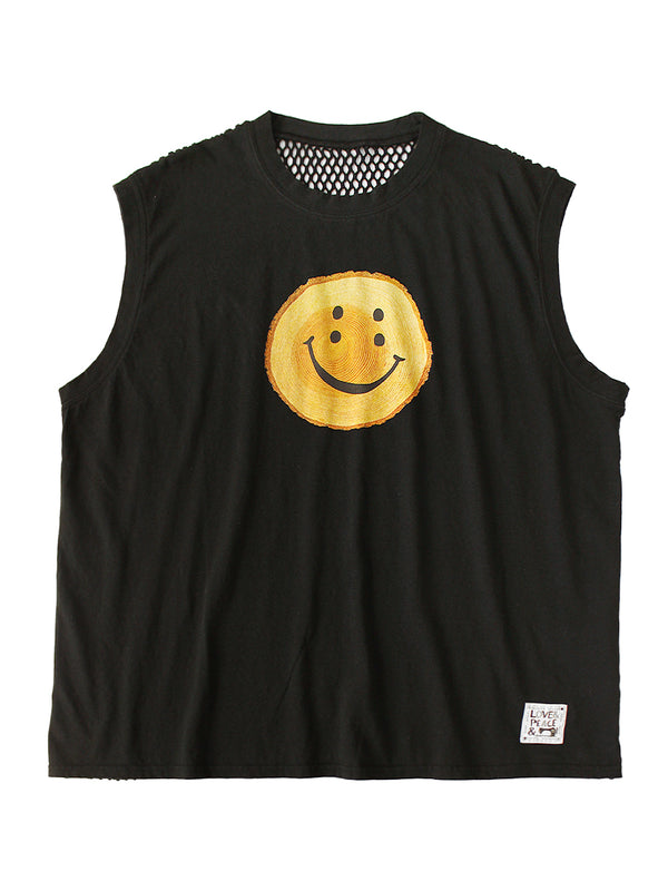 Kapital 20/- Jersey Sleeveless Big Tee (RAINBOWY Tree Stump Print)