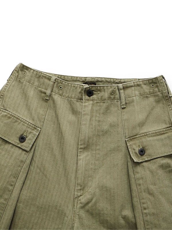Kapital Herringbone Jumbo Monkey Short Pants