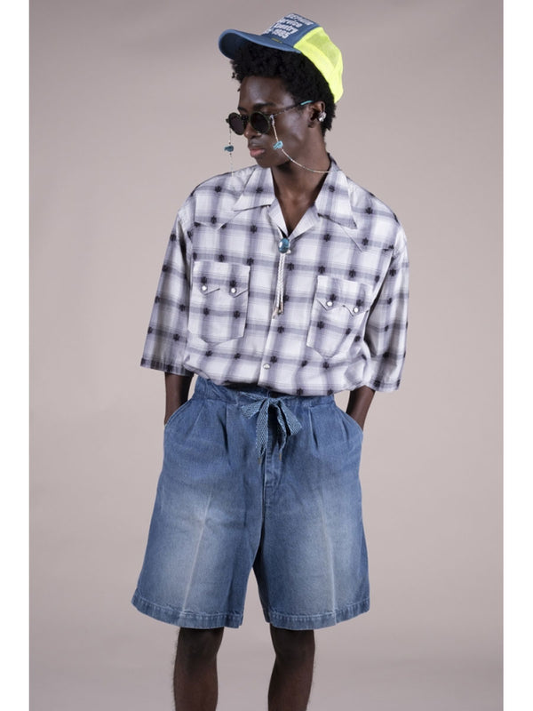 Kapital 14oz Denim Easy Short Pants (Center Pleat)