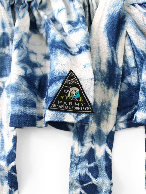Kapital Linen Tokushima Shibori Dye FARMY Frill Hat