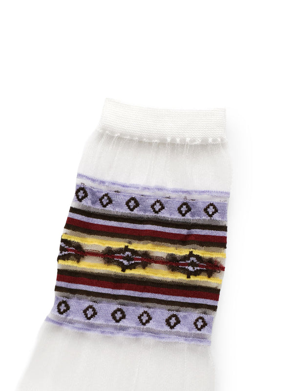 Kapital 200-pair Gypsy Border See-Through Socks