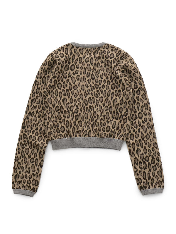 Kapital 12G Leopard Print Wool Bolero Cardigan Jacket women
