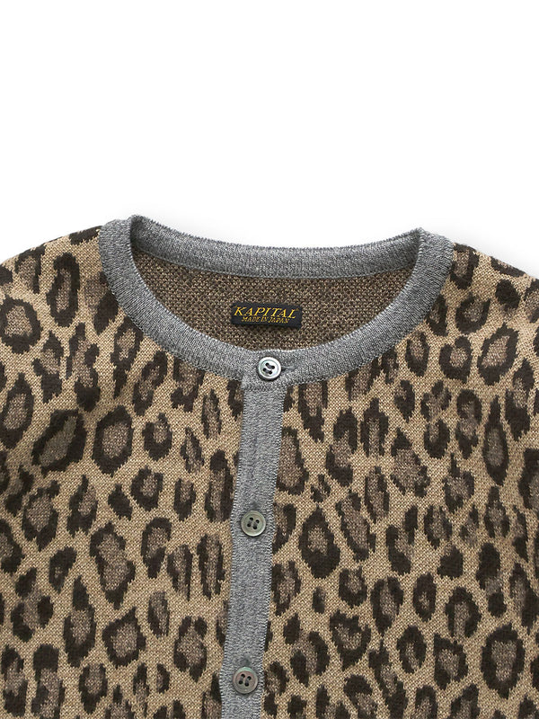 Kapital 12G Leopard Print Wool Bolero Cardigan Jacket women