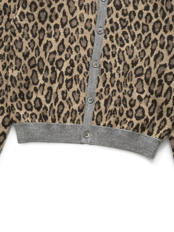 Kapital 12G Leopard Print Wool Bolero Cardigan Jacket women