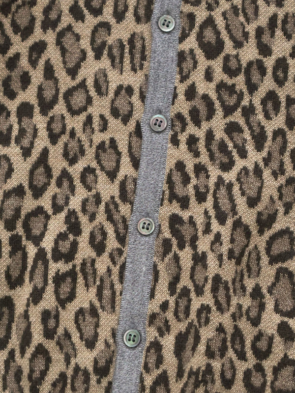 Kapital 12G Leopard Print Wool Bolero Cardigan Jacket women