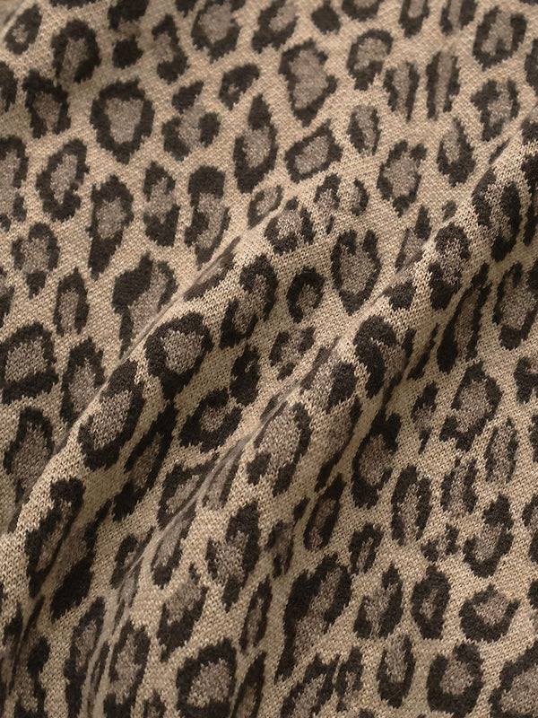 Kapital 12G Leopard Print Wool Bolero Cardigan Jacket women