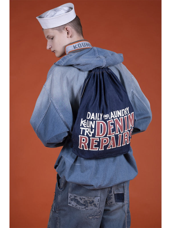Kapital 8oz Denim Knapsack (DENIM REPAIRSpt) Bag