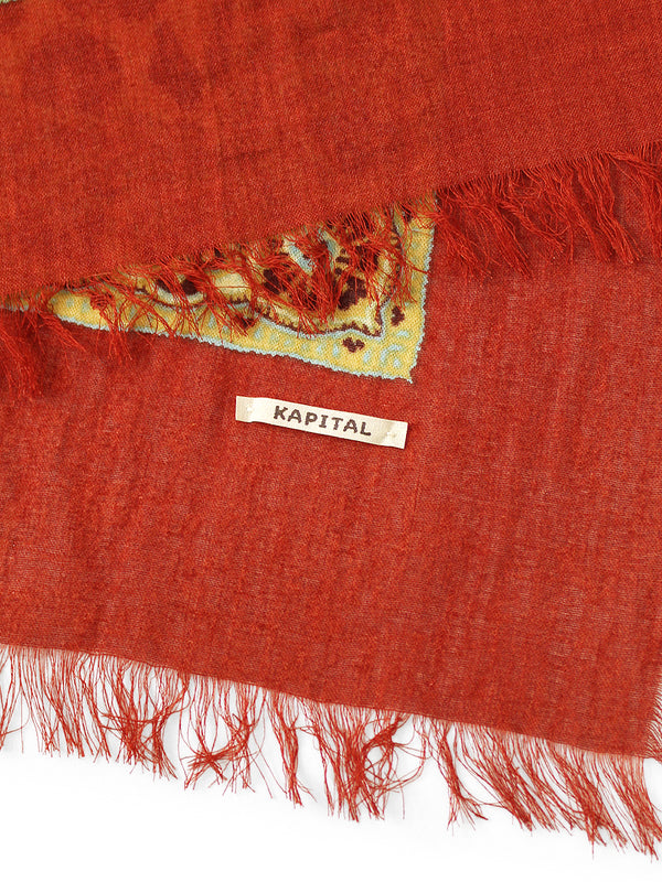 Kapital Rayon Fringe Square Stole (Kathmandu Leopard Print) Scarf