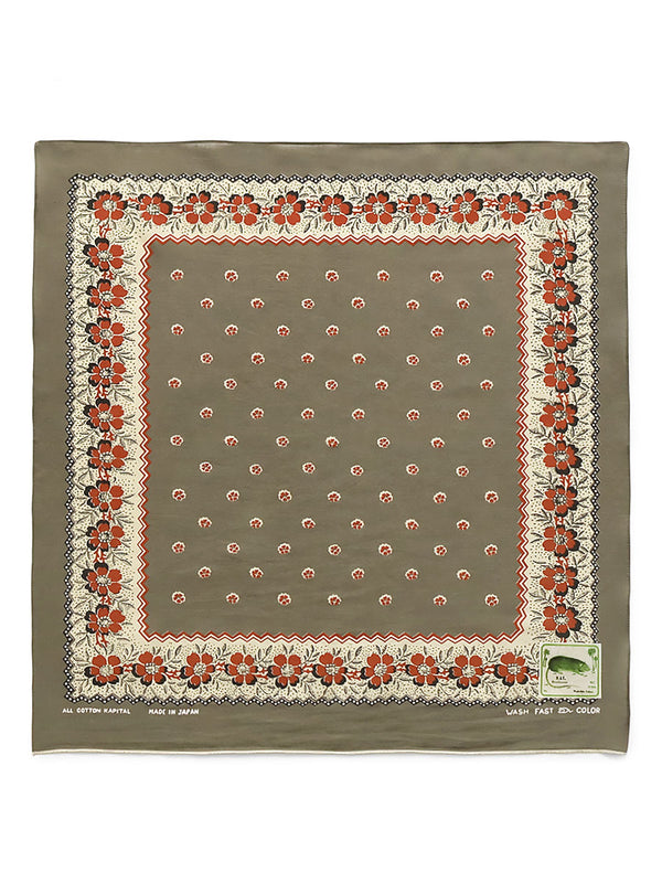 Kapital fastcolor Selvedge Bandana (Garland Calico) 20x20