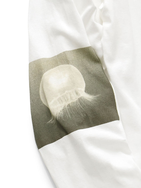Kapital 20/- Jersey Crew Neck Long Sleeve T-Shirt (Monochrome JELLYFISH print)