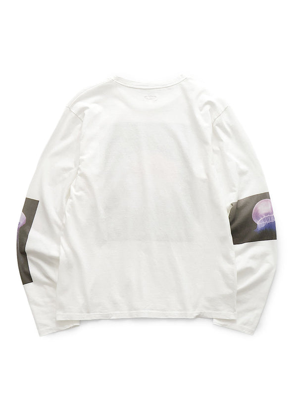 Kapital 20/- Jersey Crew Neck Long Sleeve T-Shirt (Colorful JELLYFISH print)