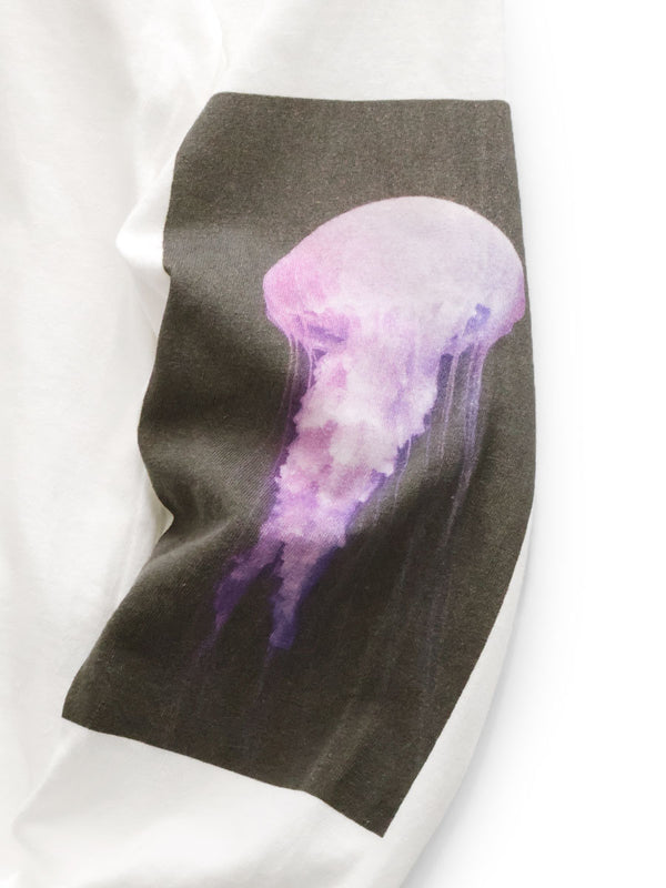 Kapital 20/- Jersey Crew Neck Long Sleeve T-Shirt (Colorful JELLYFISH print)