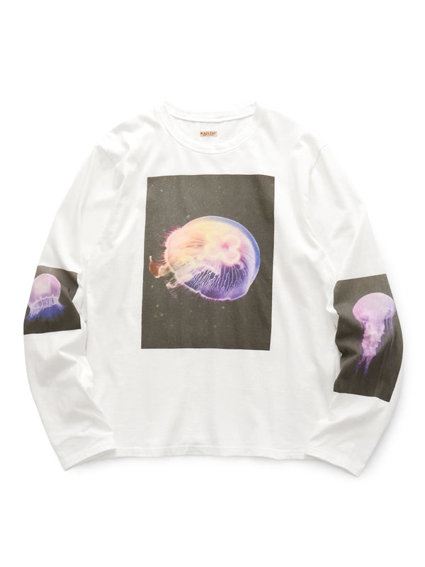 Kapital 20/- Jersey Crew Neck Long Sleeve T-Shirt (Colorful JELLYFISH print)