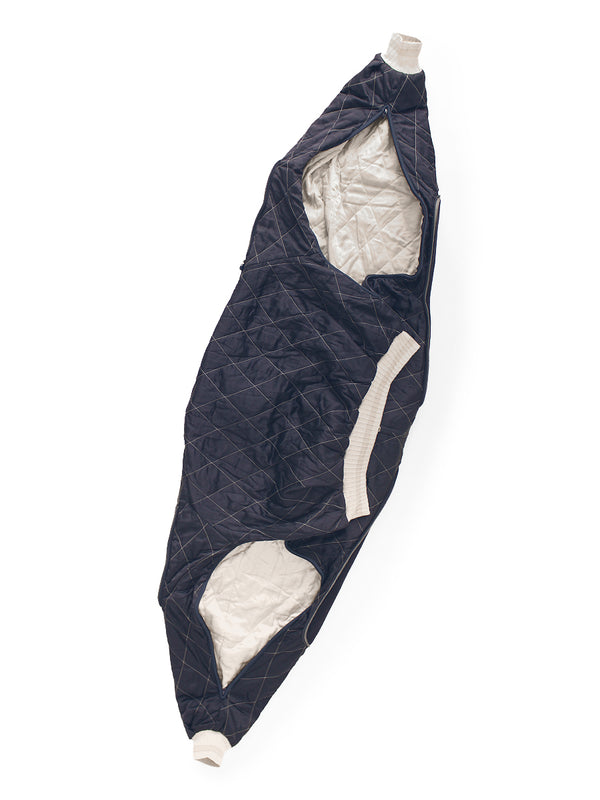Kapital Rayon Satin Quilted Sham Bomber Jacket (Pearl Flag)