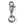 Load image into Gallery viewer, Kapital Brass Silver Turquoise Keyring
