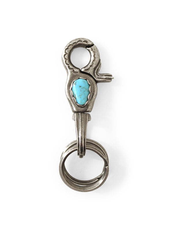 Kapital Brass Silver Turquoise Keyring