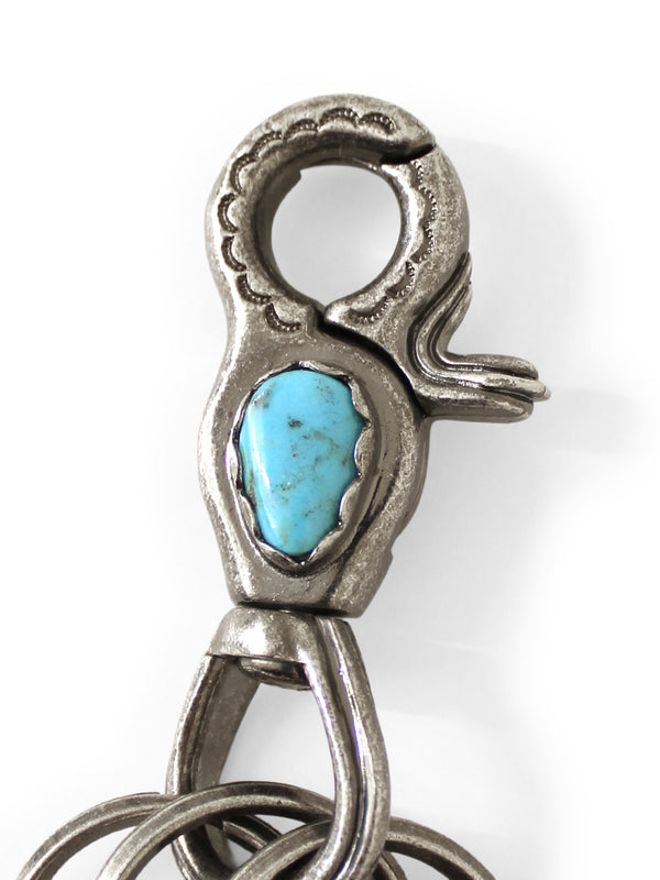 Kapital Brass Silver Turquoise Keyring