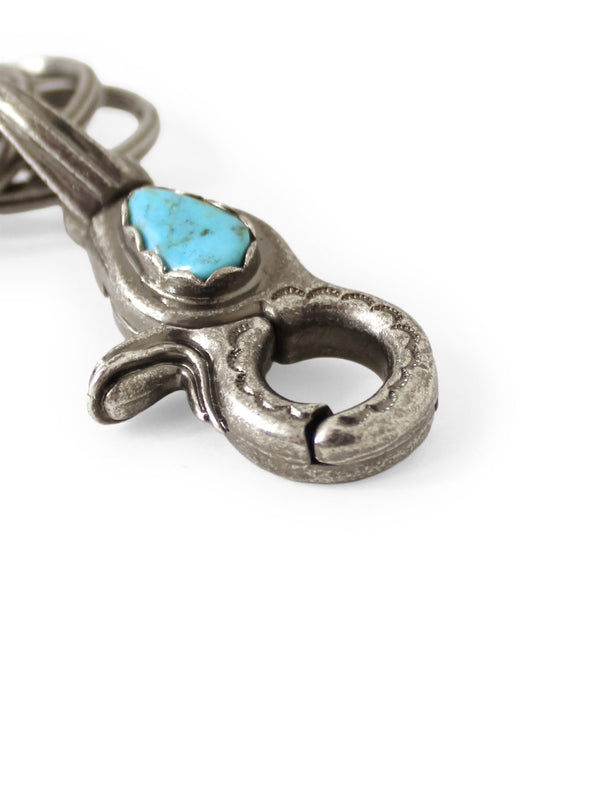 Kapital Brass Silver Turquoise Keyring