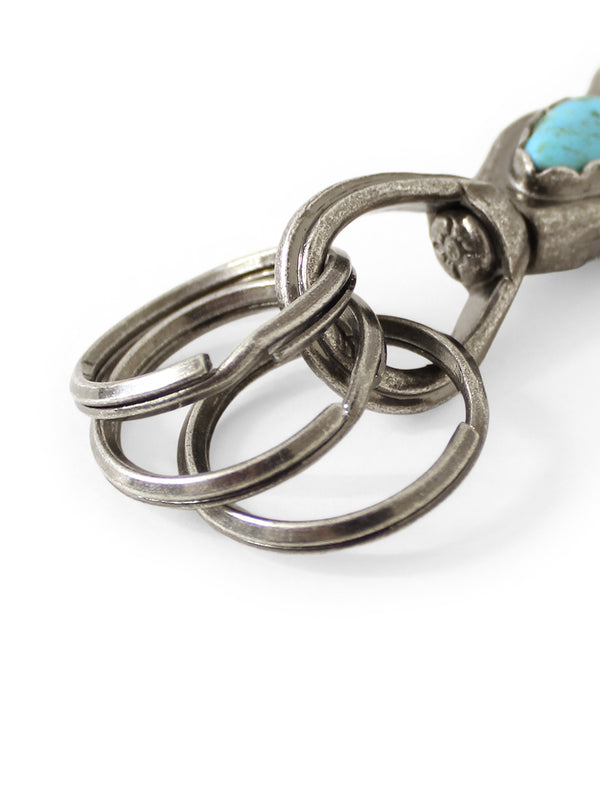 Kapital Brass Silver Turquoise Keyring