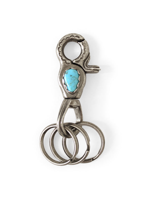 Kapital Brass Silver Turquoise Keyring