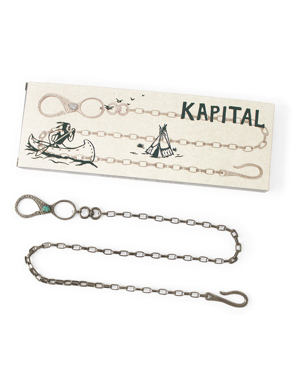 Kapital Brass Silver Turquoise Wallet Chain