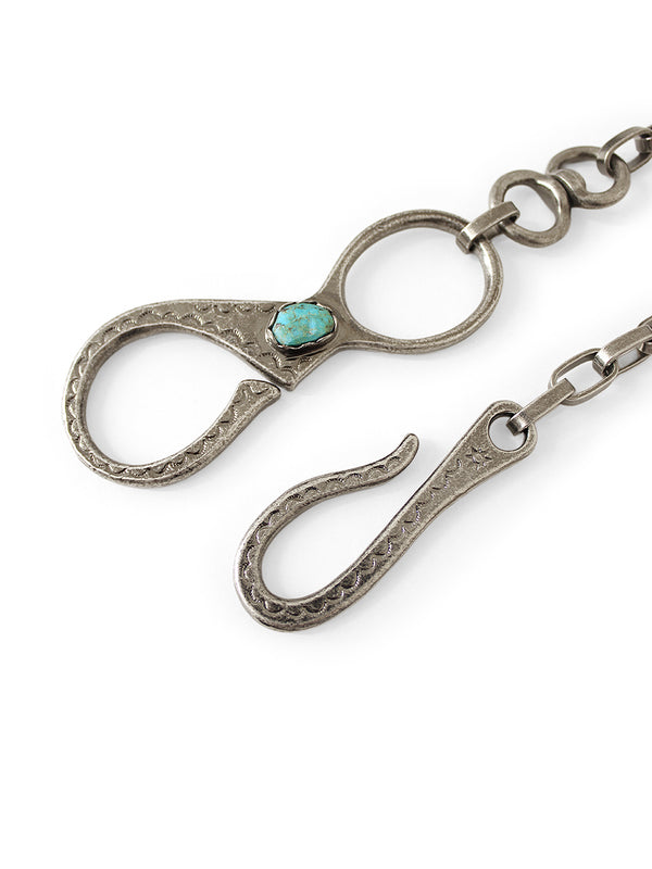 Kapital Brass Silver Turquoise Wallet Chain