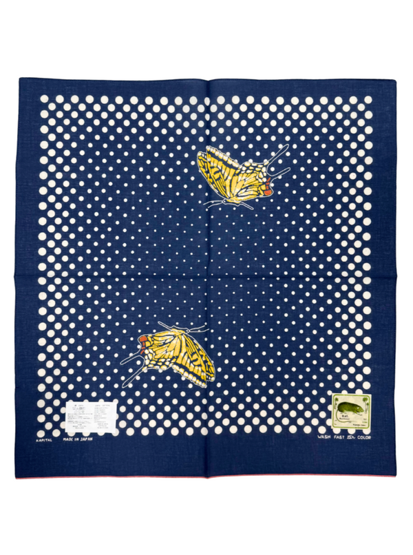 Kapital Polka Dot Butterfly Handkerchief Bandana